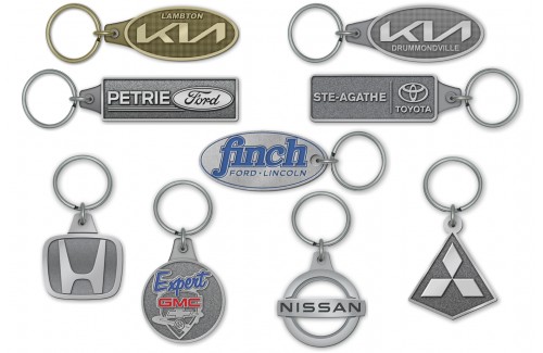 Antique keychains with colors