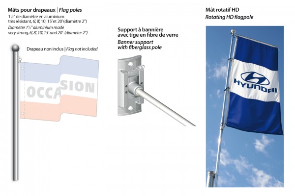 Flag poles and Supports